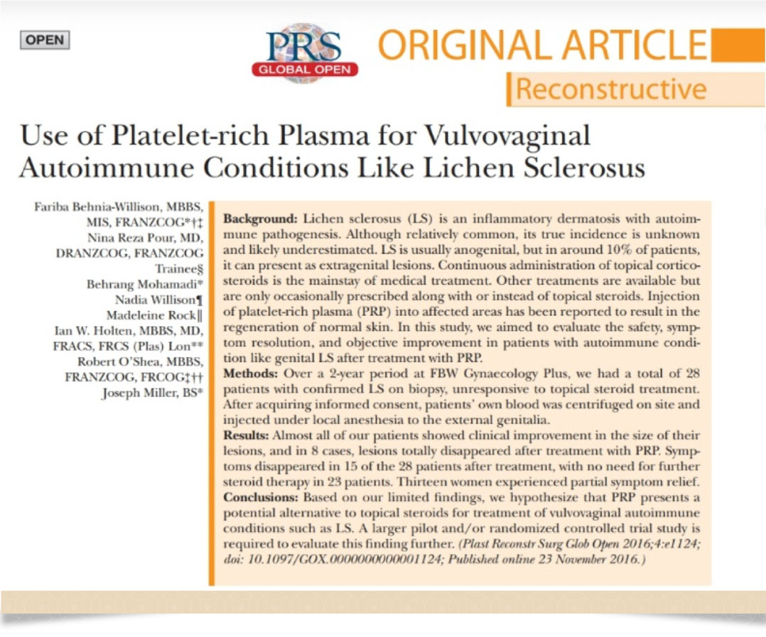 PRP自體高濃度血小板血漿是什麼呢